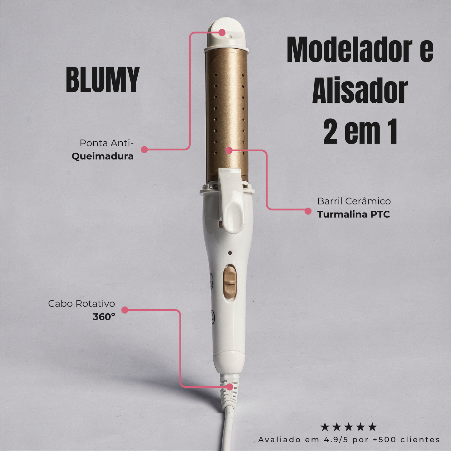 BLUMY Modelador e Alisador 2 em 1