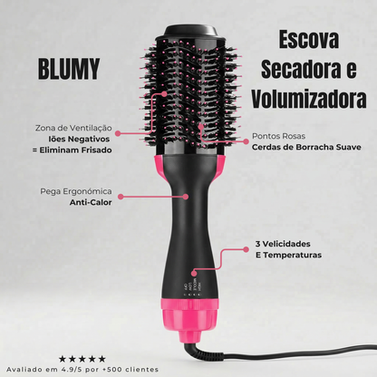 BLUMY Escova Secadora Volumizadora 3 em 1