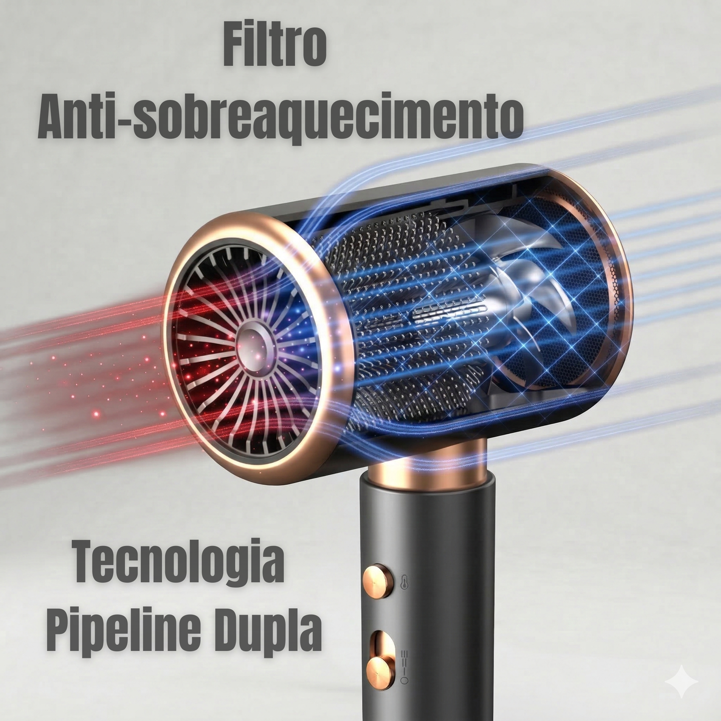 BLUMY Secador de Cabelo Profissional 2000W