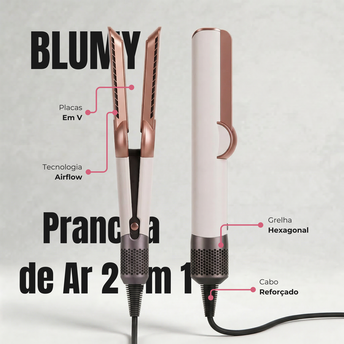 BLUMY Prancha de Ar 2 em 1