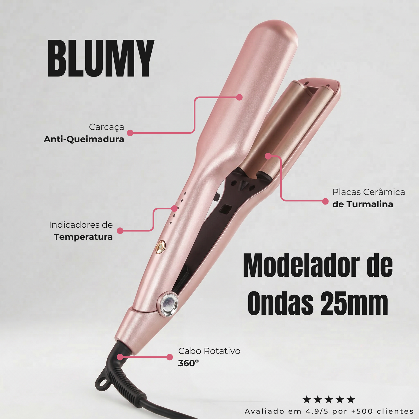 BLUMY Modelador de Ondas Triplo 25mm