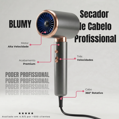 BLUMY Secador de Cabelo Profissional 2000W